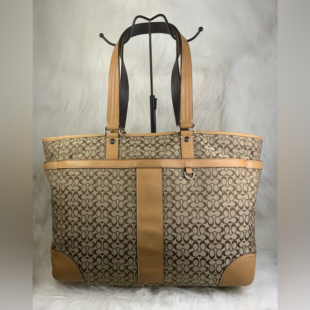 Coach Khaki Signature Multi-Functional Tote Bag (… - image 1